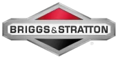 Logo of Briggs & Stratton featuring a red and black diamond shape with the company's name in the center.