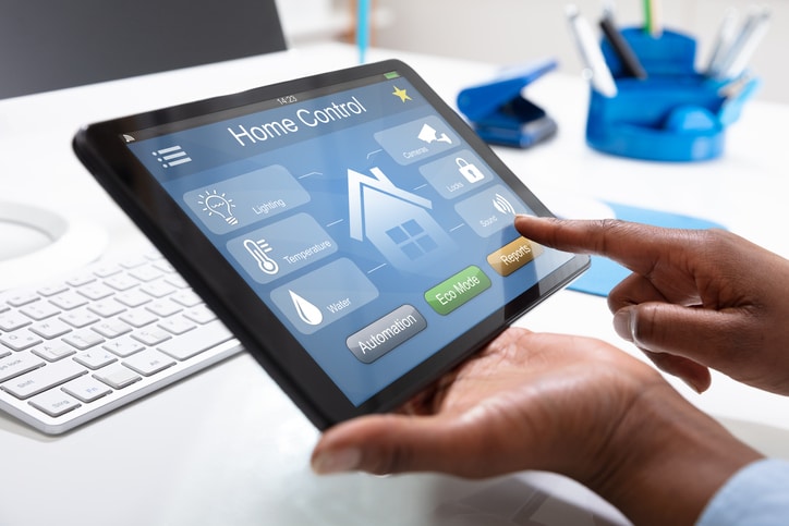 Home Control System On Tablet
