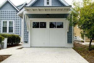 white garage door